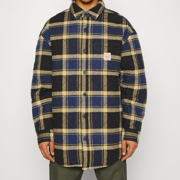 Levi’s Parkside Plaid Overshirt Jacket Blue Size Large - Picture 1 of 5